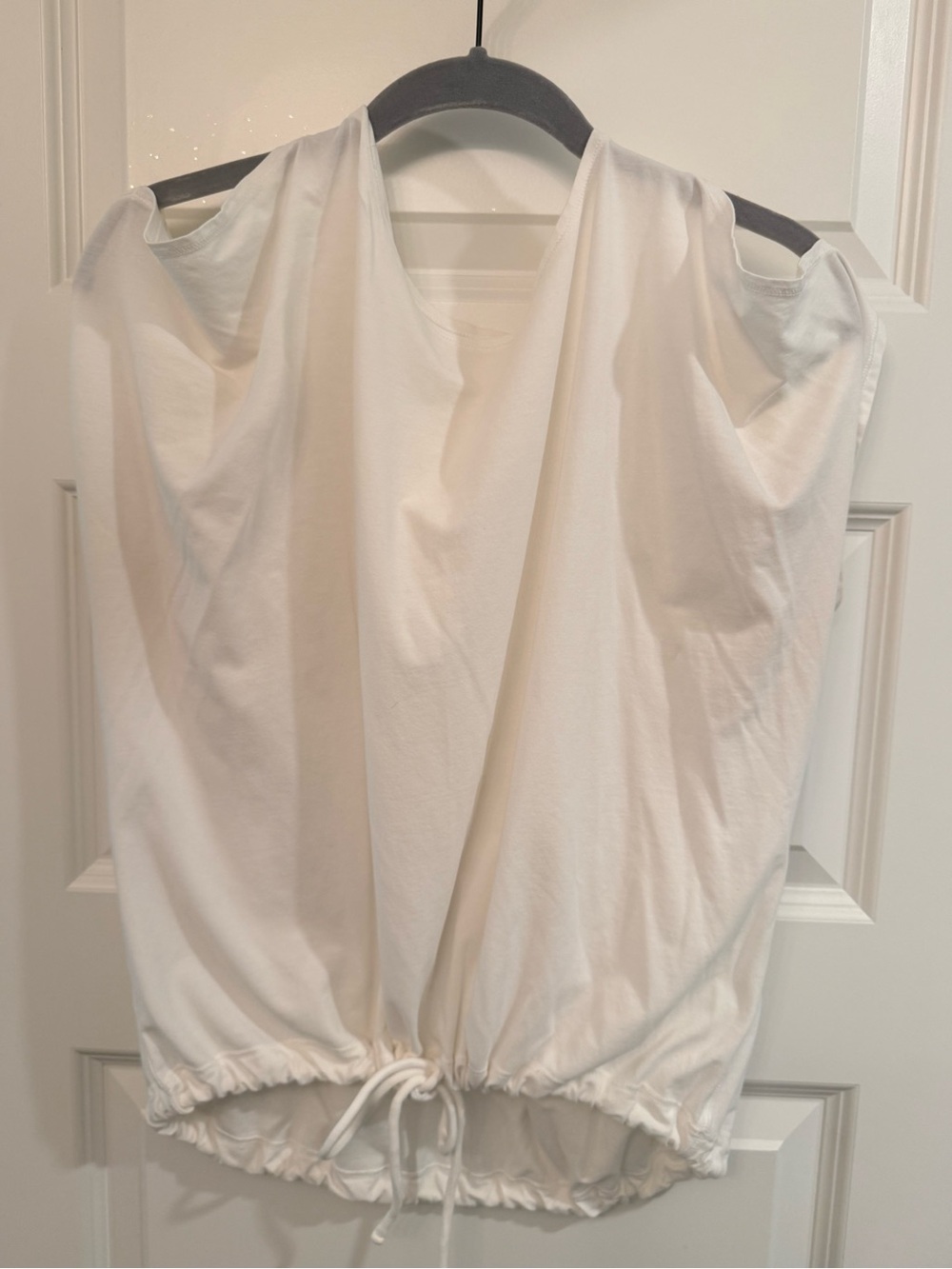 lululemon athletica White cold shoulder Drawstring Tank